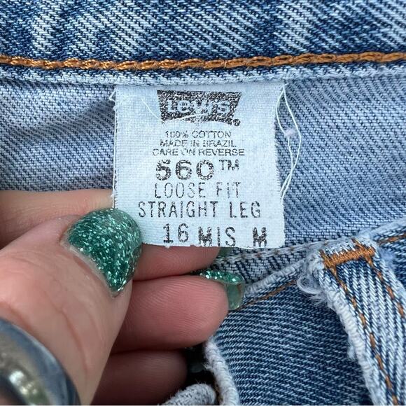 Vintage Y2K Levi’s 560 loose fit straight leg women’s jeans 16 Mis M - Picture 7 of 8
